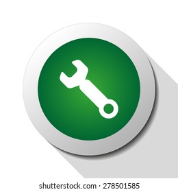 Wrench, web icon. Vector design