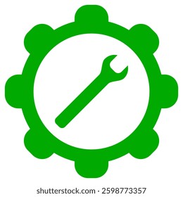 Wrench and wheel on white