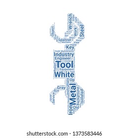 wrench word cloud. tag cloud about wrench