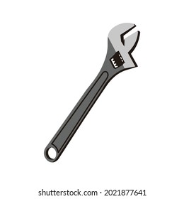 wrench worker tool vector design