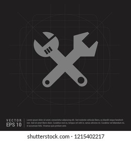 Wrenches Icon - Black Creative Background - Free vector icon