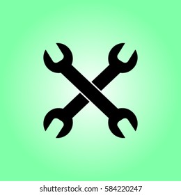 Wrenches icon, settings vector icon