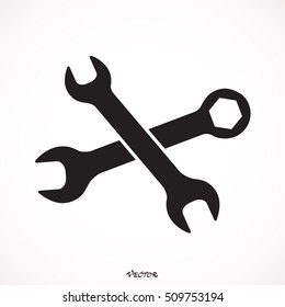 Wrenches isolated on white background.