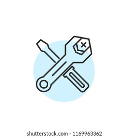 Wrenching Modern Simple Vector Icon