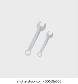 wrenchs icon, flat design