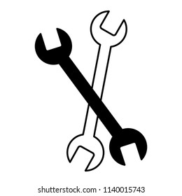 wrenchs keys crossed icon