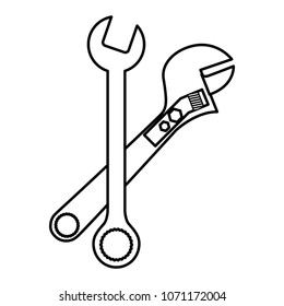 wrenchs keys crossed tools