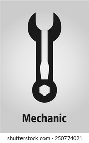 wrench-screwdriver - positive and negative 