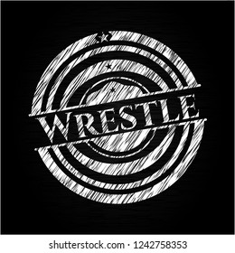 Wrestle on blackboard