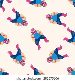 Wrestler , cartoon seamless pattern background