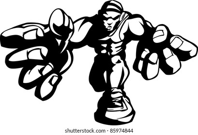 Wrestler Cartoon Vector Image