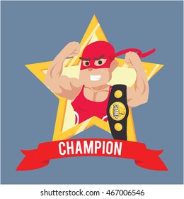 wrestler champion in emblem