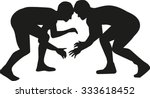 Wrestler fighting