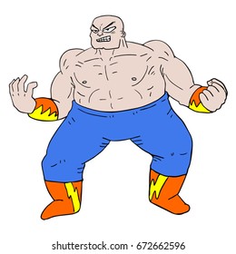 wrestler illustration
