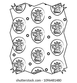 wrestler mask pattern