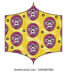 wrestler mask pattern