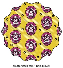 wrestler mask pattern