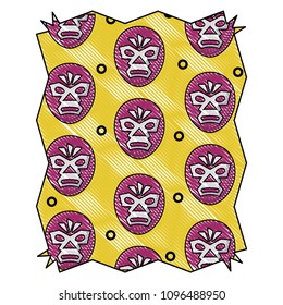 wrestler mask pattern