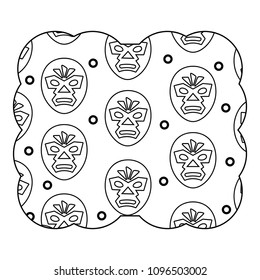 wrestler mask pattern