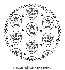 wrestler mask pattern