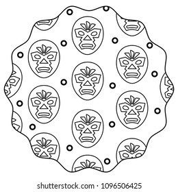 wrestler mask pattern