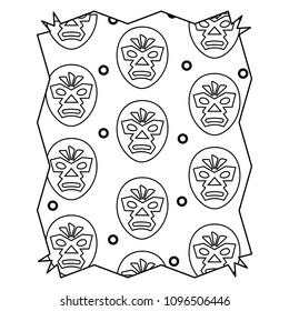 wrestler mask pattern