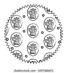 wrestler mask pattern