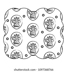 wrestler mask pattern