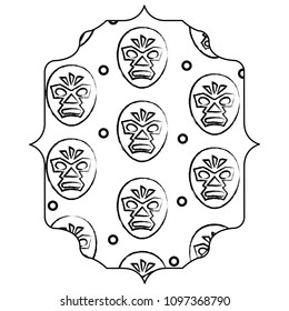 wrestler mask pattern