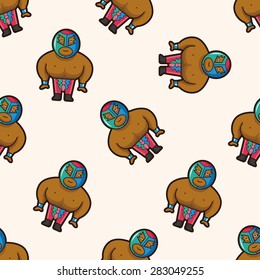 Wrestler ,seamless pattern