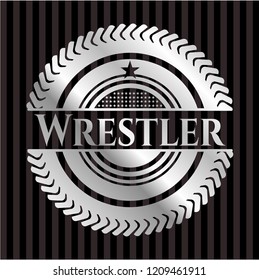 Wrestler silvery shiny emblem