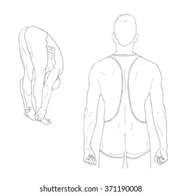 Wrestler sketch background