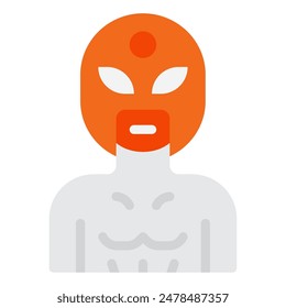 Wrestler Sport Objekt Icon Illustration