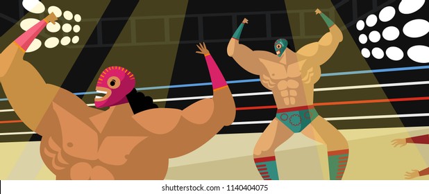 wrestler victory in the ring