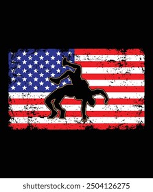 Wrestling American Flag Design File