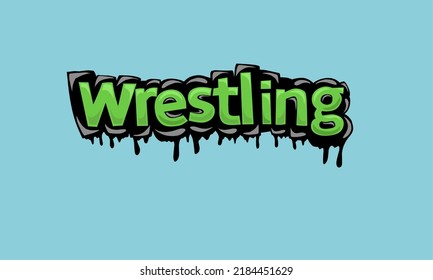 WRESTLING background writing vector design very cool and simple