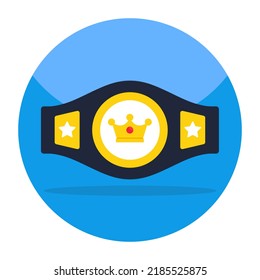 Wrestling Belt Icon In Unique Design