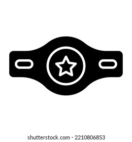 Wrestling Belt Icon In Unique Design