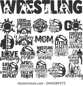 Wrestling Cheer Vector Designs Bundle