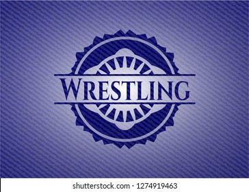 Wrestling denim background