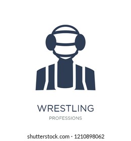 Wrestling icon. Trendy flat vector Wrestling icon on white background from Professions collection, vector illustration can be use for web and mobile, eps10