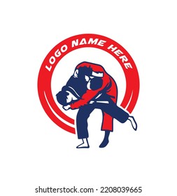 wrestling logo icon vector, fighting logo of two wrestlers.