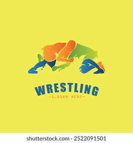 Wrestling Logo-Vorlage, Wrestling Sport Logo-Vorlage