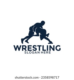 Wrestling logo template, Wrestling Sport logo vector template