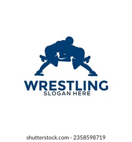 Wrestling logo template, Wrestling Sport logo vector template