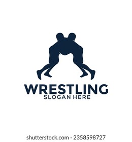 Wrestling logo template, Wrestling Sport logo vector template
