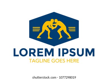 Wrestling Logo. Vector Illustration