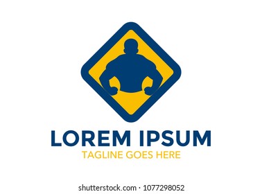 wrestling logo. vector illustration