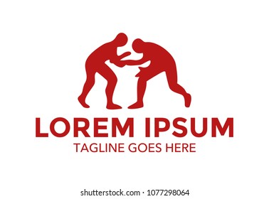 wrestling logo. vector illustration