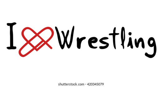 Wrestling Love Message Stock Vector (Royalty Free) 420345079 | Shutterstock